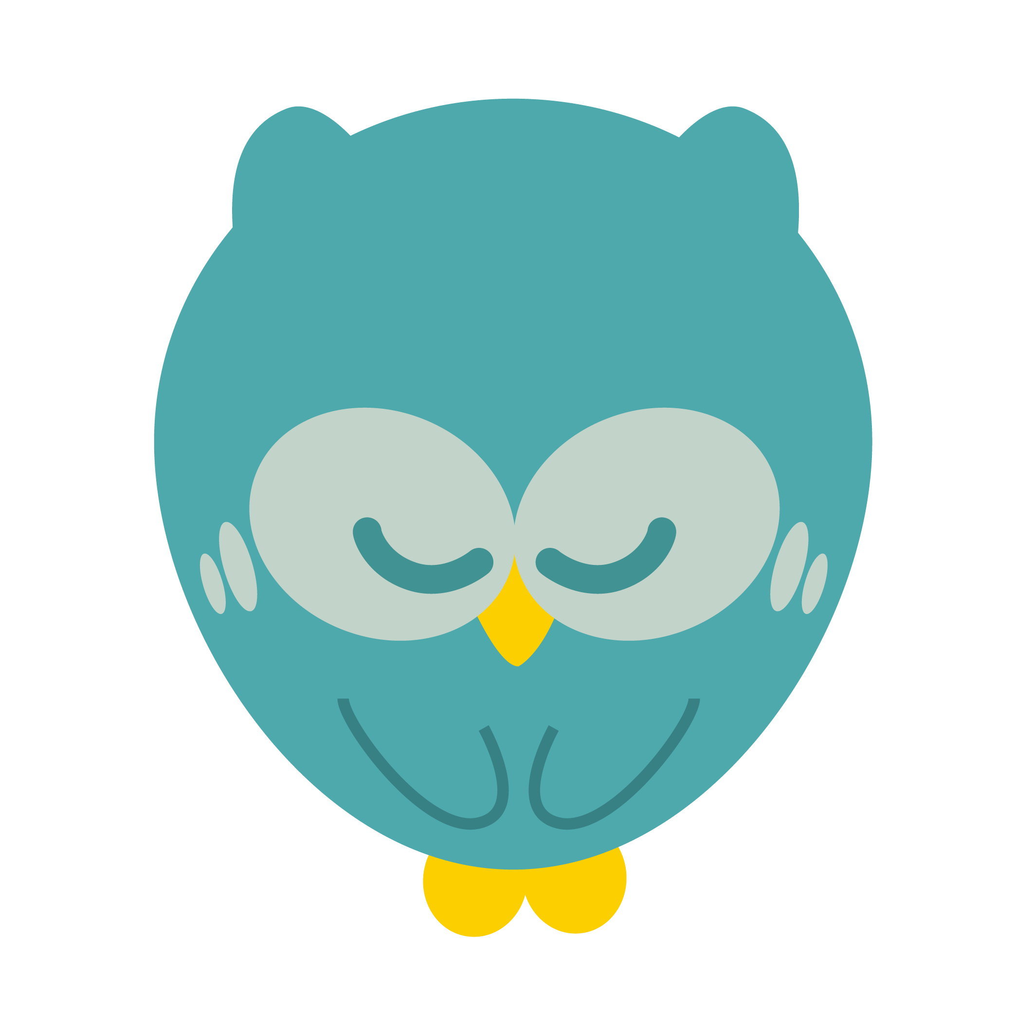 お辞儀するふく多くん